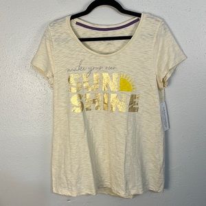 Soft surroundings make your own sun shine shirt size medium 100% organic cotton